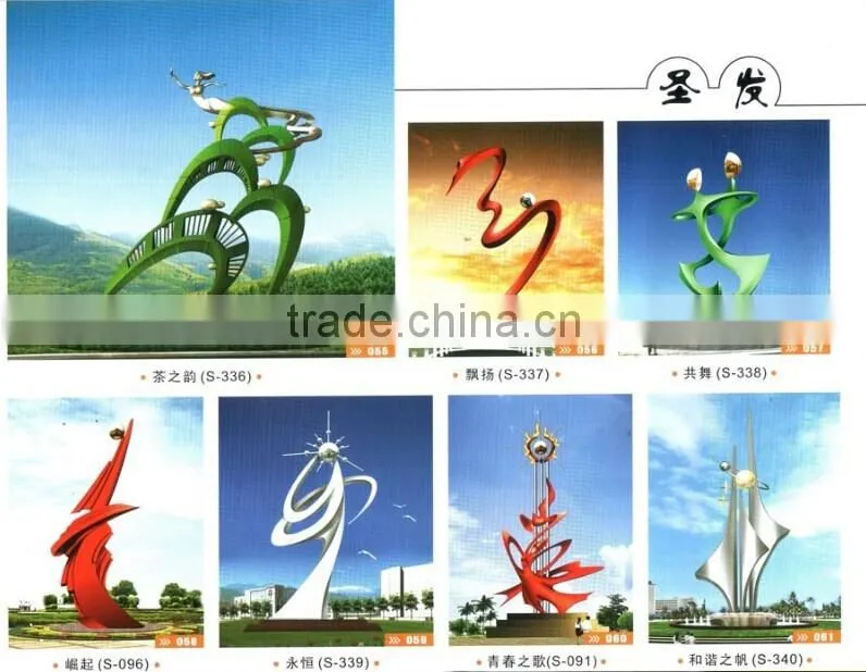 Statues Type and Natural Style outdoor abstract stainless steel sculpture