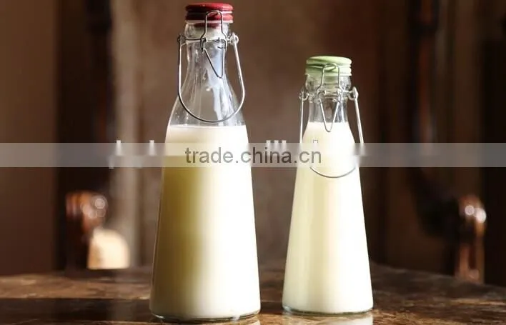 500ml milk bottle with ceramic swing top, 0.5lt glass milk bottle with swing top