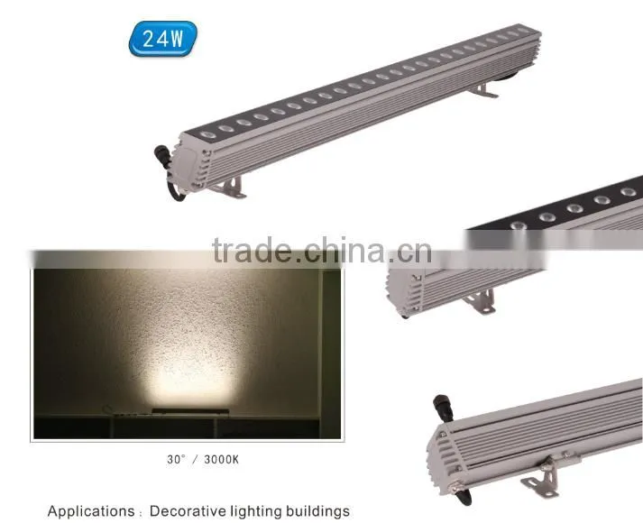 High Quality Outdoor IP65 DMX512 36W 24W RGB LED Rectangular Wall Washer