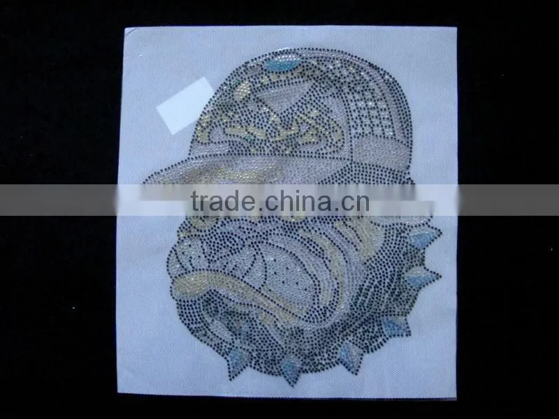 Latest fashion hot fix rhinestone transfer motif