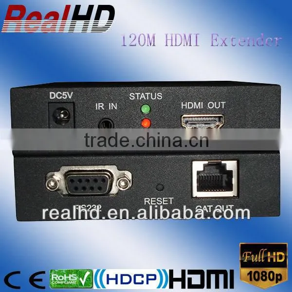 2016 China Hottest 16X16 120m Coax HDMI Extender with IR+RS232+Remoter