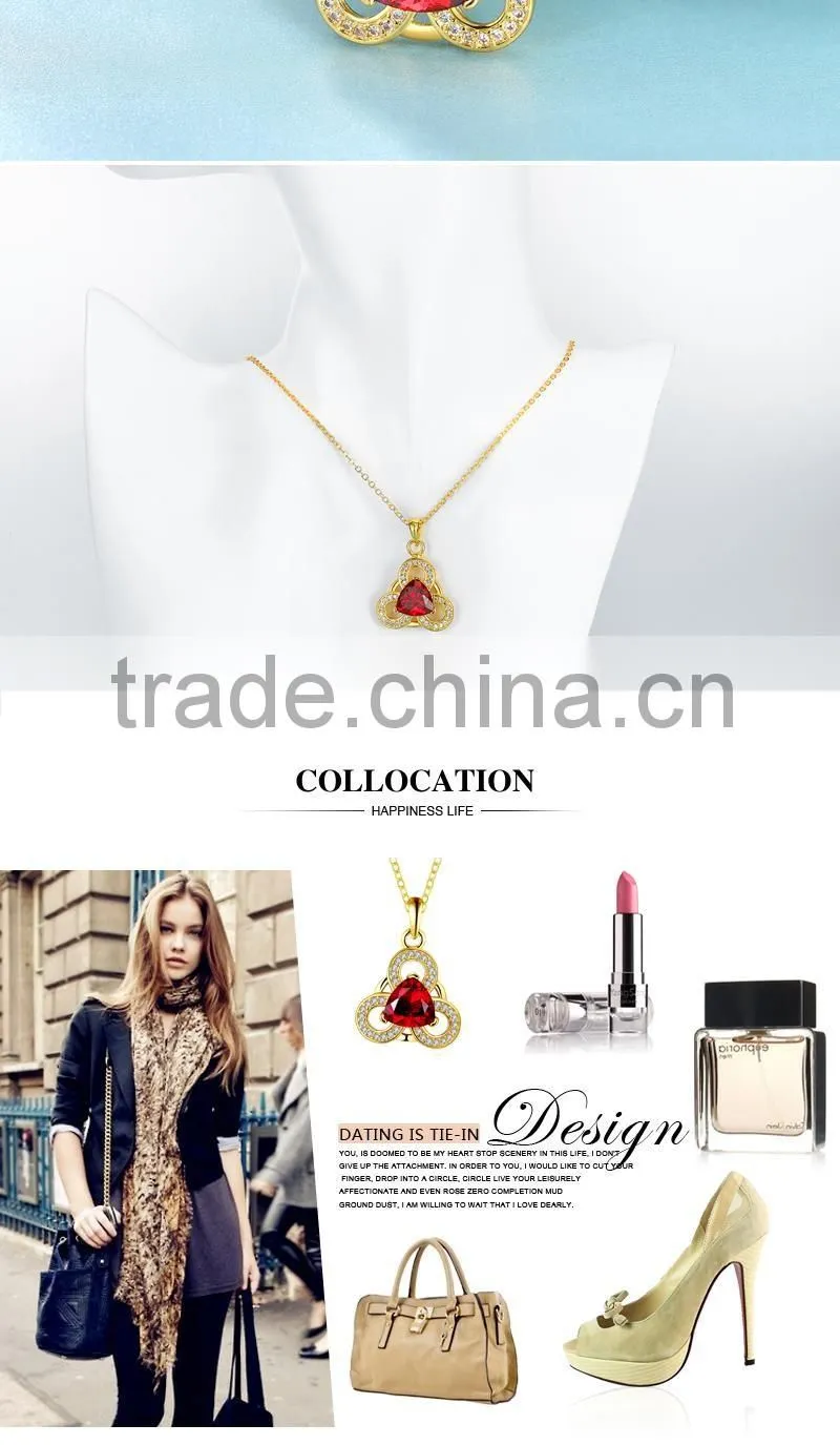 high quality zirconia necklace chains fashion pendant necklace
