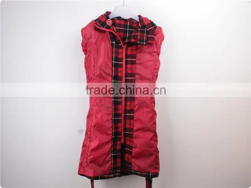Lady's stock apparel checked melton jacket with belt