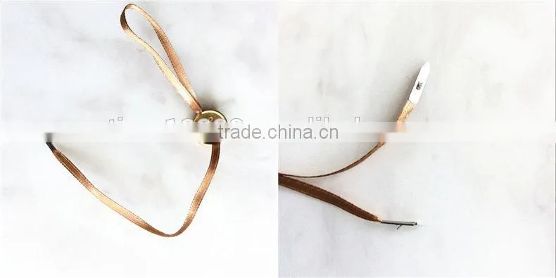 High-quality metal Aluminum clothing custom Silk ribbon seal tag