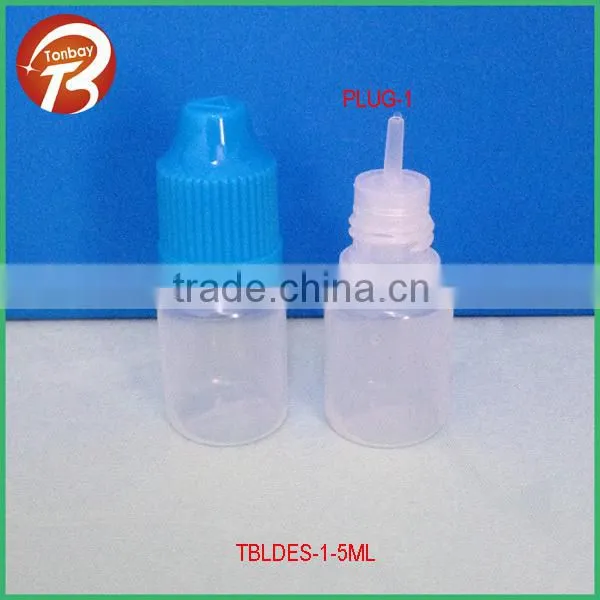 15ml LDPE plastic bottles with drip tips & childsafety caps