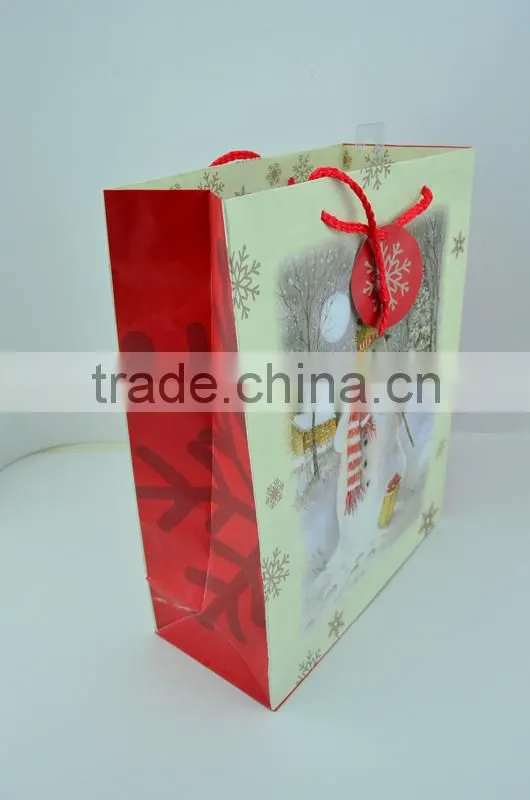 SNOWMAN LARGE LANDSCAPE CHRISTMAS GIFT BAG