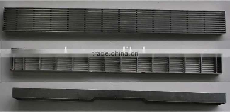 B Series Tiled On Flange Linear Stainless Shower Drain With Wedge Wire Cover