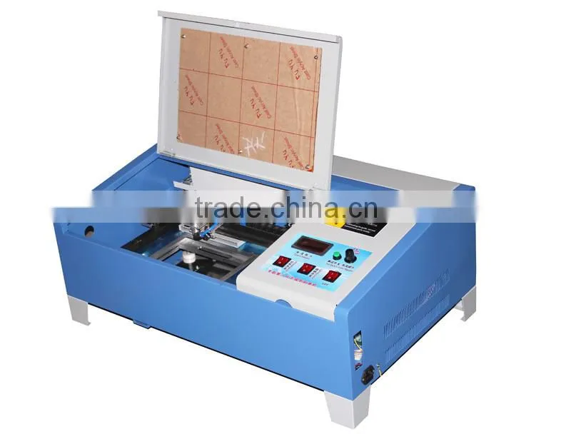2015 New Version 40W LY 3020 CO2 Digital laser engraving cutting machine with digital function with Drag chain design