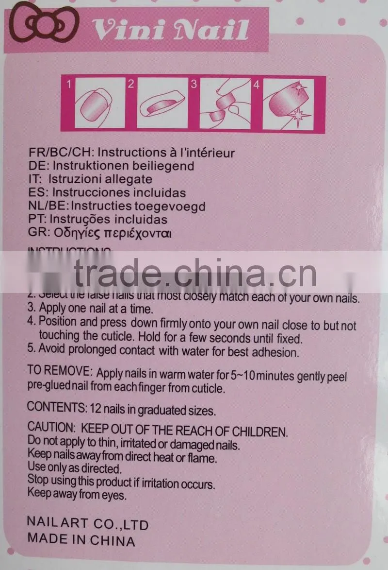 Nail tips fake nail art tips artificial fingernails with different style