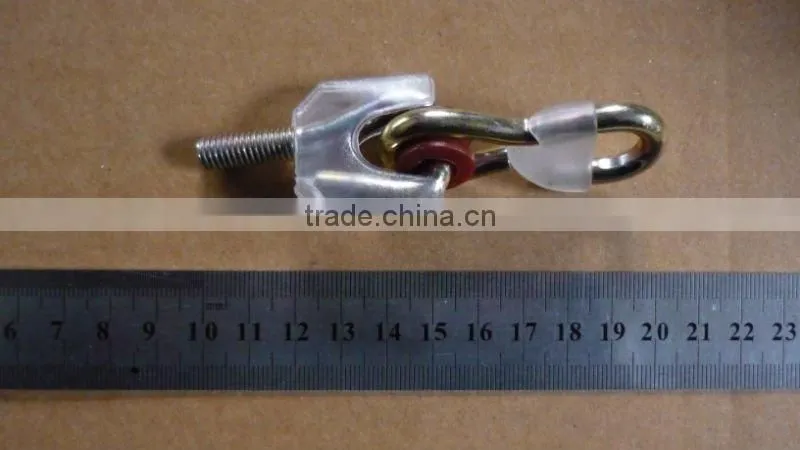 GALVANIZED IRON THREAD SWING HOOK SITH BOLT AND PLASTIC WASHER 6MM