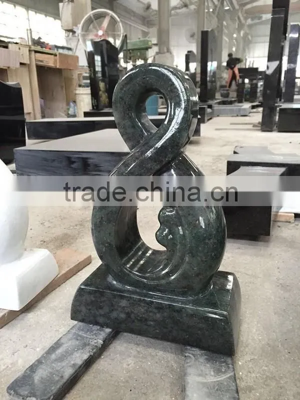 european style green color small funeral tombstone