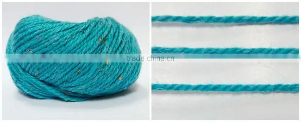 3/5NM 52% ACRYLIC 10% ALPACA 20% WOOL 15% NYLON 3% NEP BLENDED YARN, DYED YAN , HAND KNITTING YARN, NEP YARN
