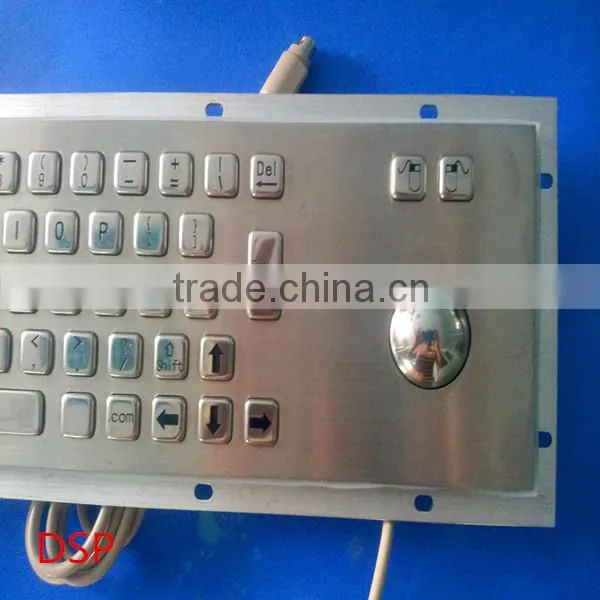 precision backlight kiosk metal keyboard with trackball