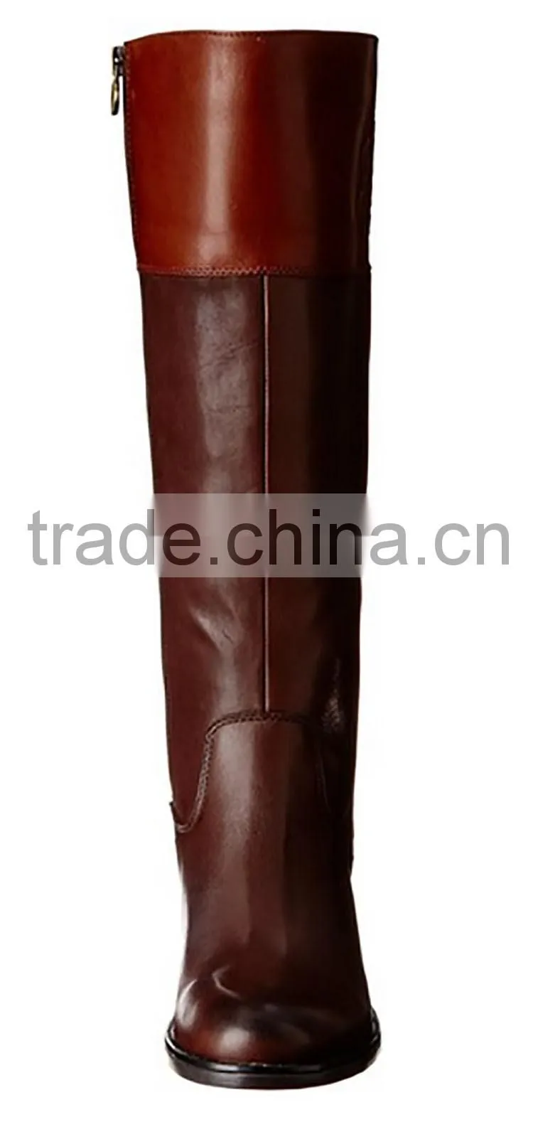 new model high heel rubber leather boots for women