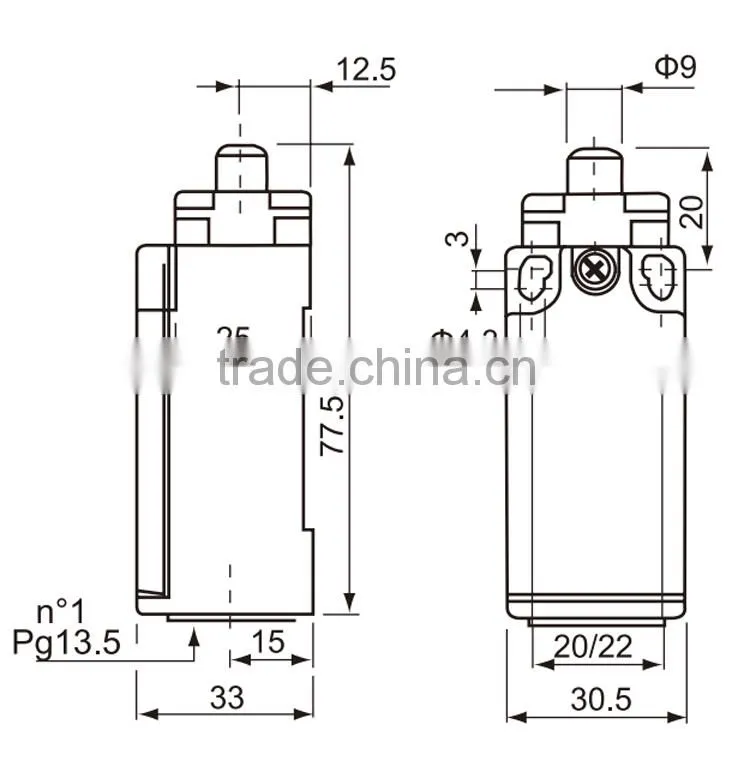 CNTD Latest Products New Plastic Version Limit Travel Switch CZE-00-AI
