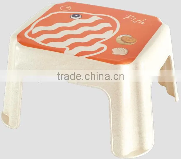 Eco-friendly 18cm Height Bamboo Fiber Plastic Step Stool For Kids