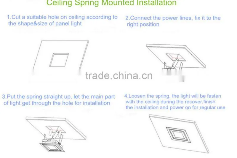 Amazing Price!!! 2015 hot sale 600x600 LED panel light 36W Baked white paint