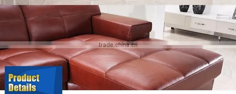 Living Room Corner Luxury European Style Leather Sofa Set
