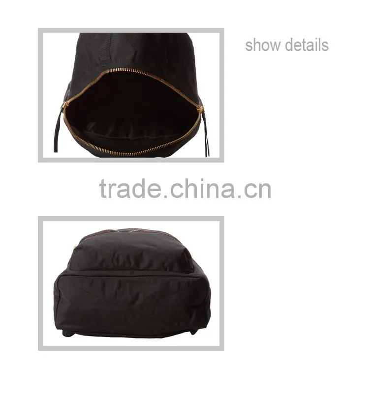 high quality OEM 2015 wholesale metal zipper custom women backpack