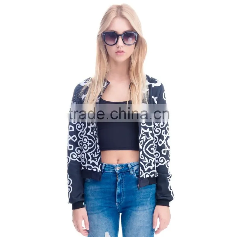 3D emoji printing hot fashion girl emoji bomber-jacket little moq to custom