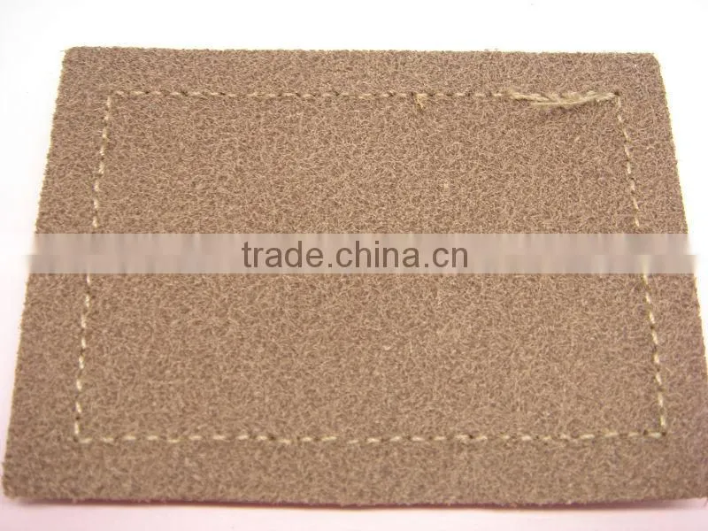 adjustable double layer suede leather patch for jeans