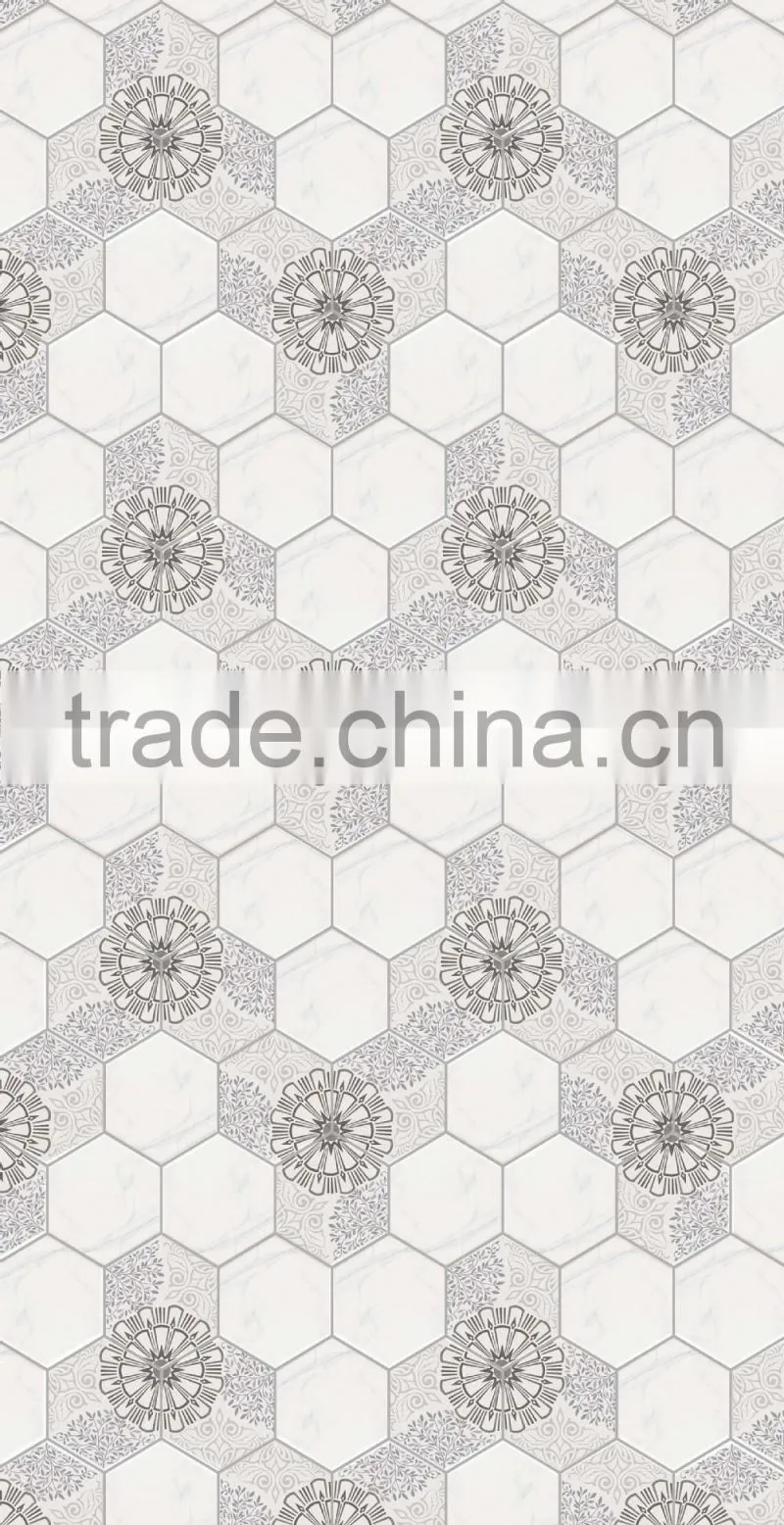 hexagon ceramic tile 115*200*230mm 3D wall papers design /hexagon tiles /floor tiles