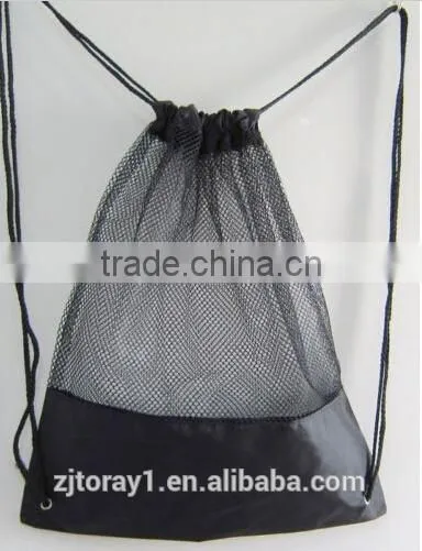 Nylon Mesh Sports Drawstring Small Bag Backpack Shoulder Bag