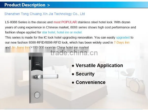 Top selling RFid door lock LSD8088 available in ANSI / Euro standard mortise