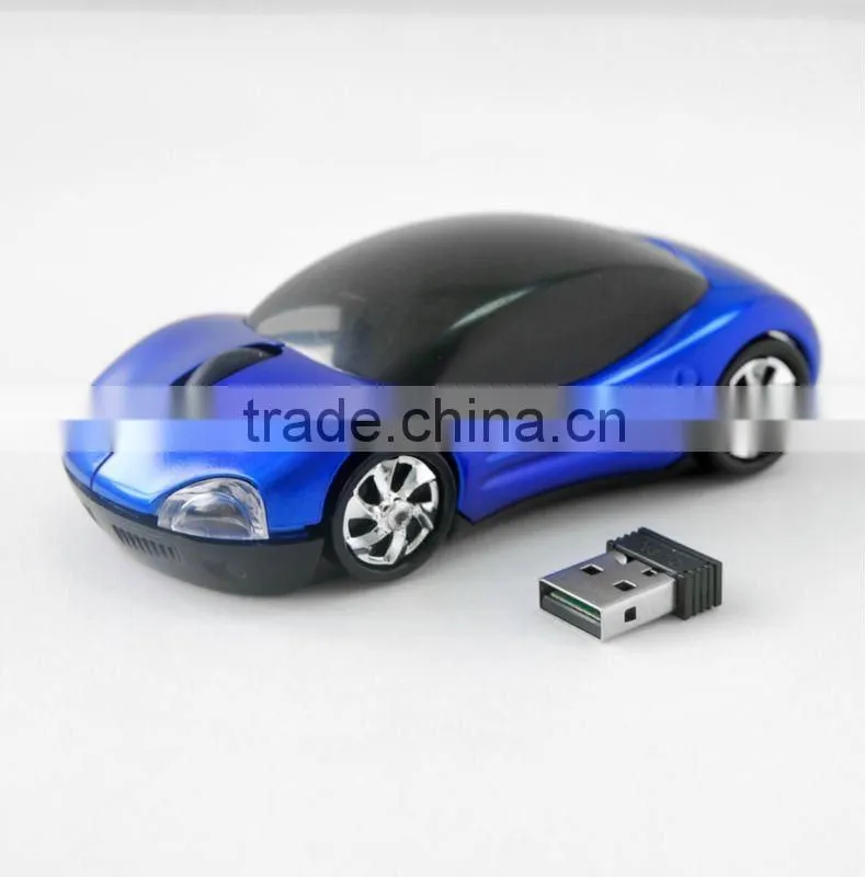 Royal blule PC car shaped 2.4g wireless mouse for computer use