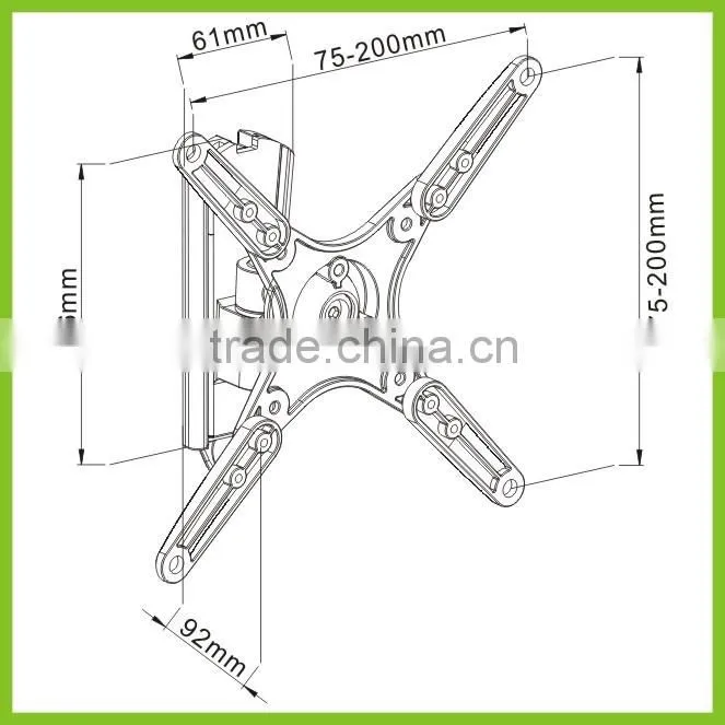 LCD2100 VESA 200x200 Tilt Swivel LCD/LED Wall Mount Bracket