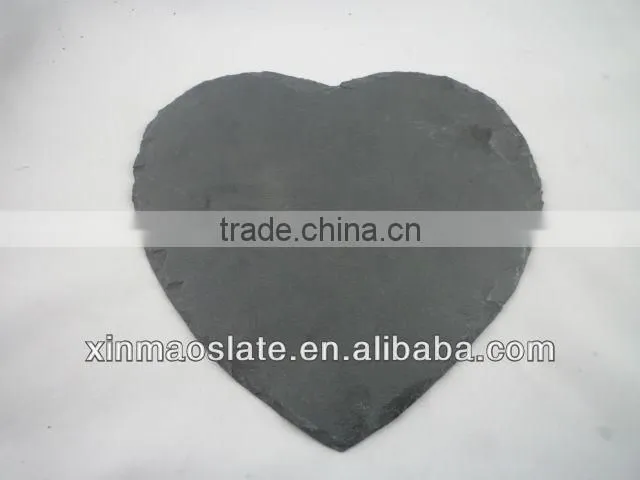 cookware heart shaped natural black slate serving plate in modern shape