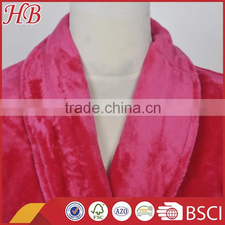 flannel fleece long bathrobe