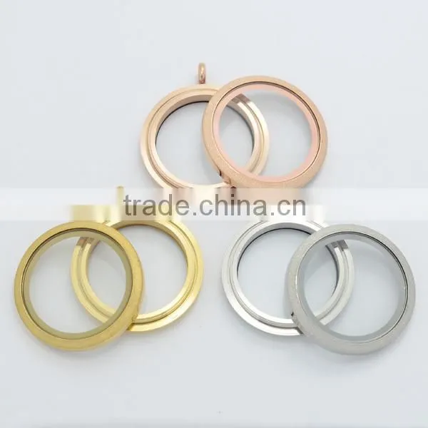 30mm round matte color twist screw stainless steel floating charms lockets wholesale,gold locket designs