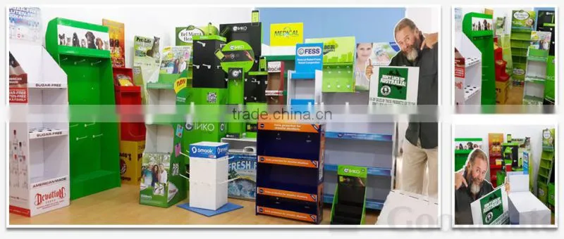 Light Corrugated Cardboard Table Counter Top Pop Display