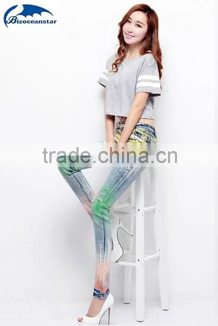 Fashion Denim Skinny Jeans Woman Plus Size Pencil Pants For Women
