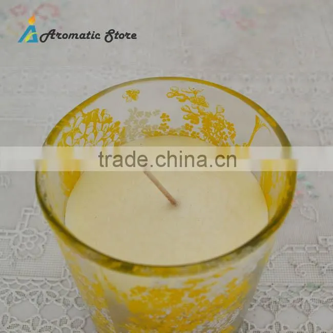 150g Ecological Scented soy candles in painting glass jar