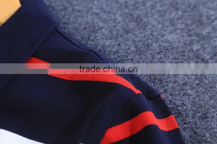 High quality Classic mens 100% cotton yarn dyed stripe rugby style for polo shirt design