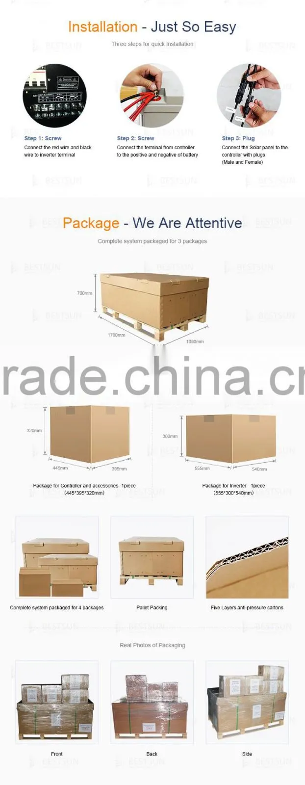 solar power generator DC to AC system solar power system 5000w