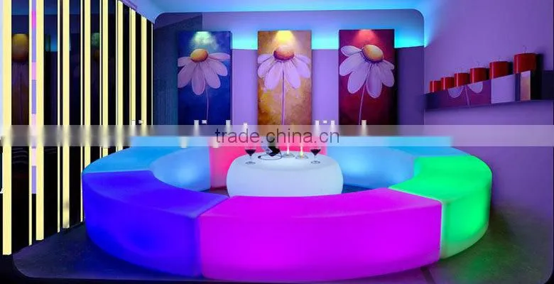 Commercial led circled glowing light chair led Furniture led table led chair General Use and No Folded Led Chair