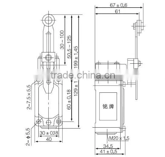 LXK3-20S/T slide switch limit switch china supplier long travel tact switch
