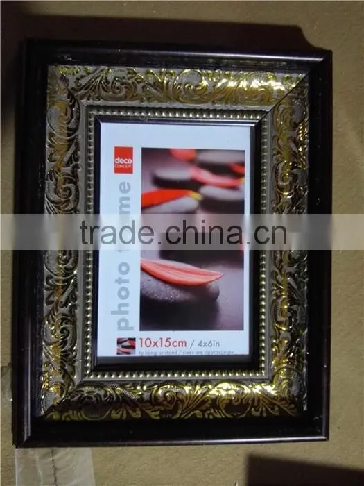 cheap antique PS plastic photo frame picture frame