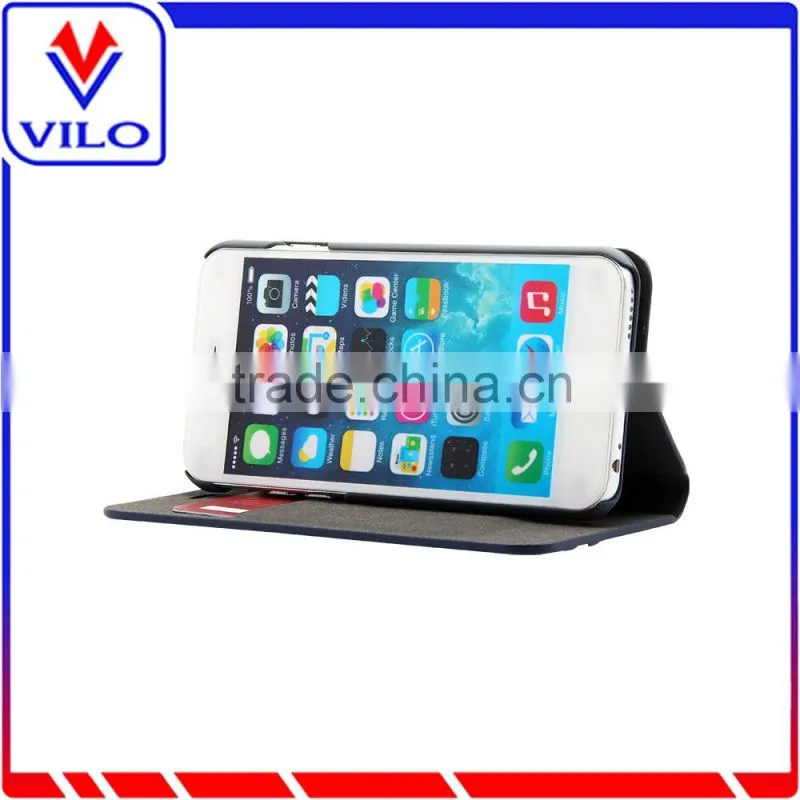 Book style PU leather flip case with card slot