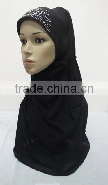 H293 latest muslim hijab with buttons,muslim scarf