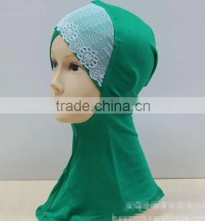 C032 new style lace criss-cross ninja inner underscarf,full underscarf to cover neck