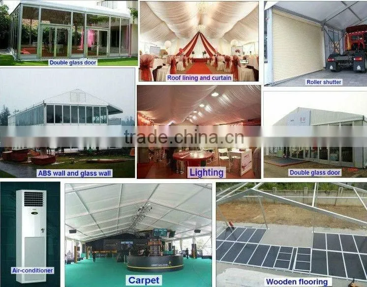 large outdoor pavilion shelter tent with ABS solid walls for sale