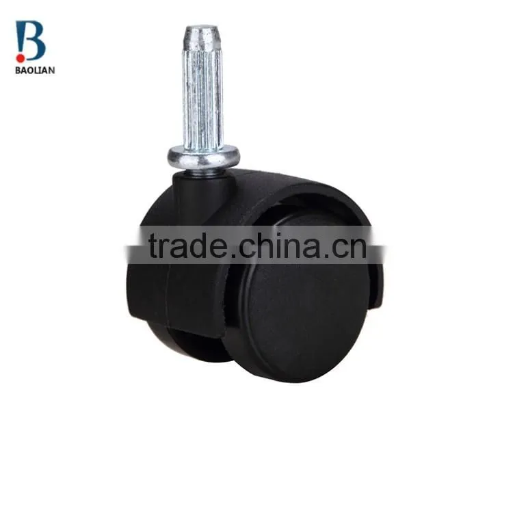 ISO certificated china 1.5" removable double plastic small caster wheels for cleaner