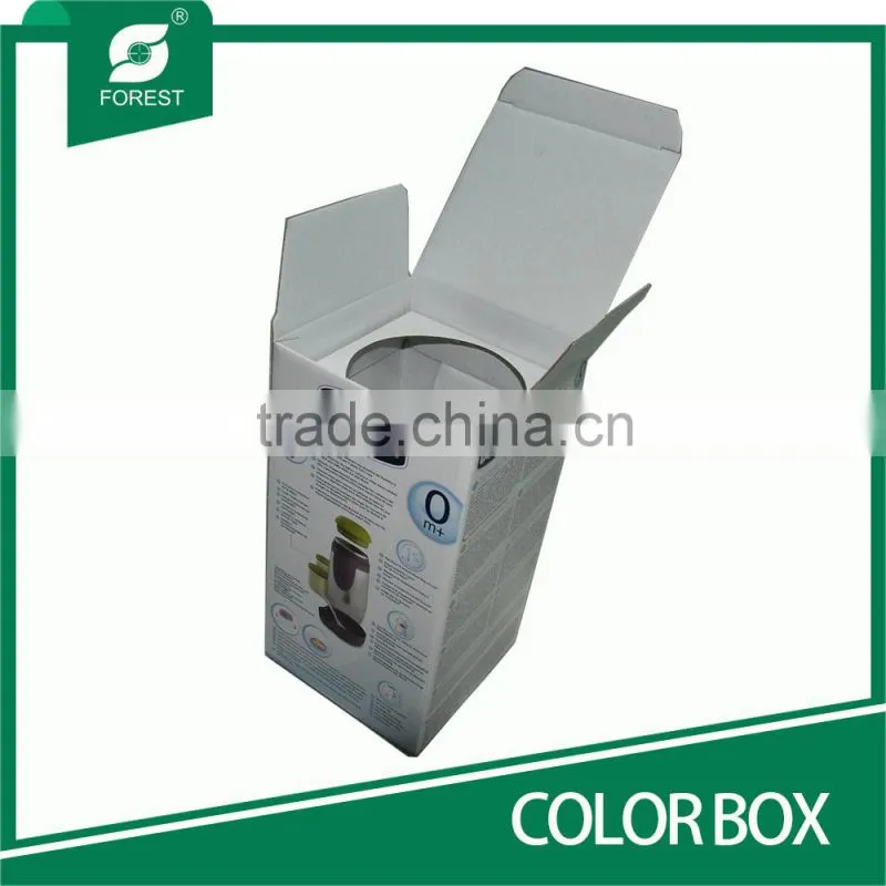 DISPOSABLE CUSTOM ACCEPT CHIPBOARD COLOR BOX FOR VACUUM CUP PACKAGING