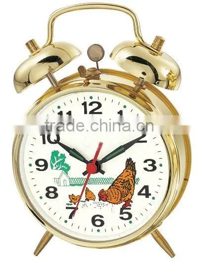 4 inches metal case mechanical alarm clock