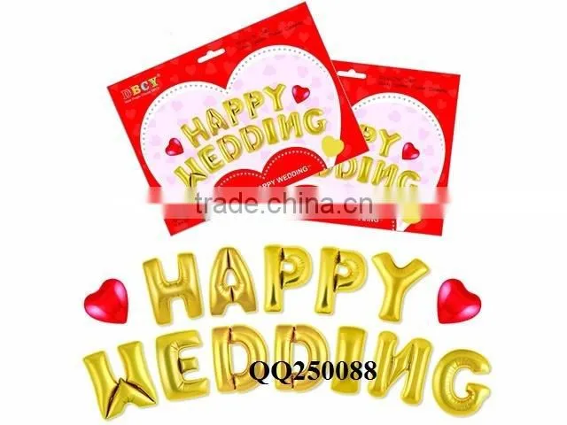 16inch colorful foil 13pcs letters happy birthday balloon with package