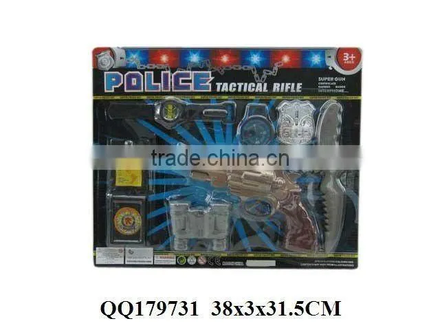Lifelike police play set, plastic police game